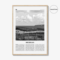 Michigan Print Black and White No 3, Michigan Wall Art, Michigan Poster, Michigan Photo, Michigan Wall Décor, Michigan Map