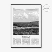 Michigan Print Black and White No 3, Michigan Wall Art, Michigan Poster, Michigan Photo, Michigan Wall Décor, Michigan Map