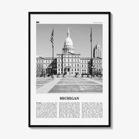 Michigan Print Black and White No 4, Michigan Wall Art, Michigan Poster, Michigan Photo, Michigan Wall Decor, USA, United States, America