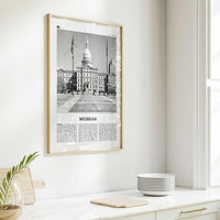 Michigan Print Black and White No 4, Michigan Wall Art, Michigan Poster, Michigan Photo, Michigan Wall Decor, USA, United States, America