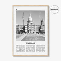 Michigan Print Black and White No 4, Michigan Wall Art, Michigan Poster, Michigan Photo, Michigan Wall Decor, USA, United States, America