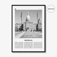 Michigan Print Black and White No 4, Michigan Wall Art, Michigan Poster, Michigan Photo, Michigan Wall Decor, USA, United States, America
