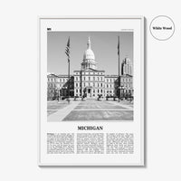 Michigan Print Black and White No 4, Michigan Wall Art, Michigan Poster, Michigan Photo, Michigan Wall Decor, USA, United States, America