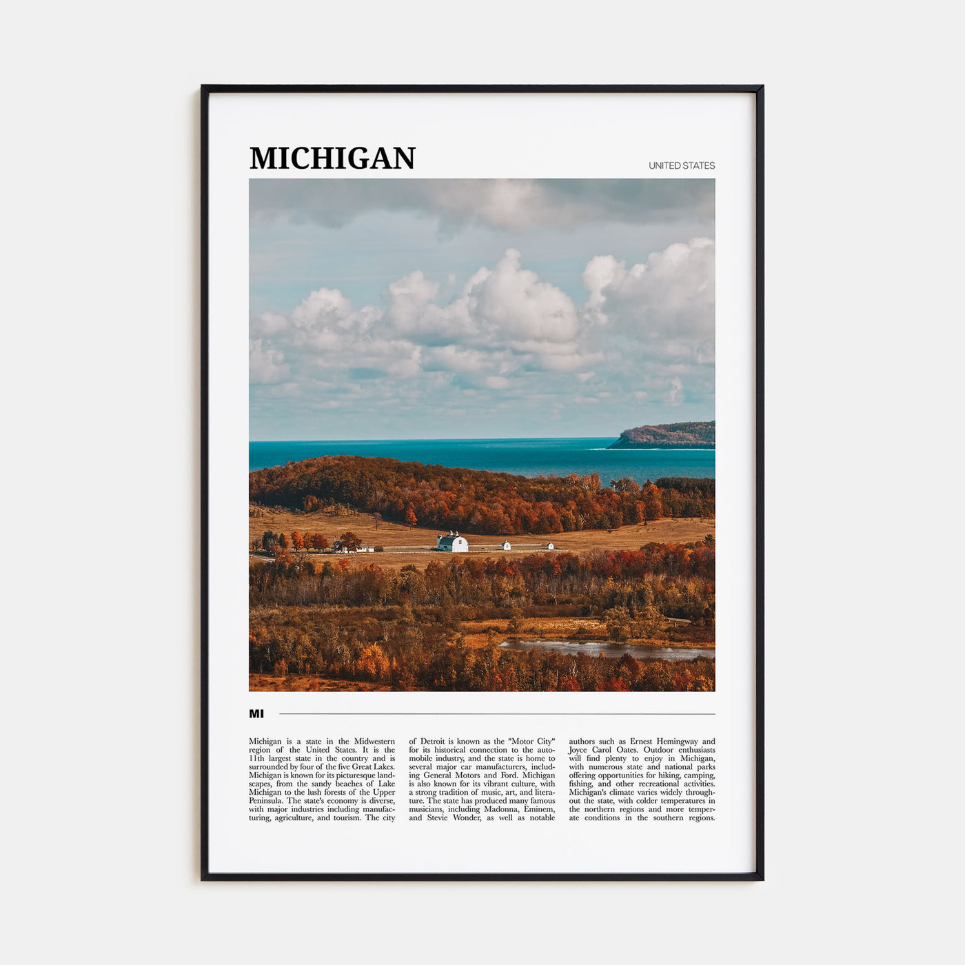 Michigan Travel Color No 2 Poster