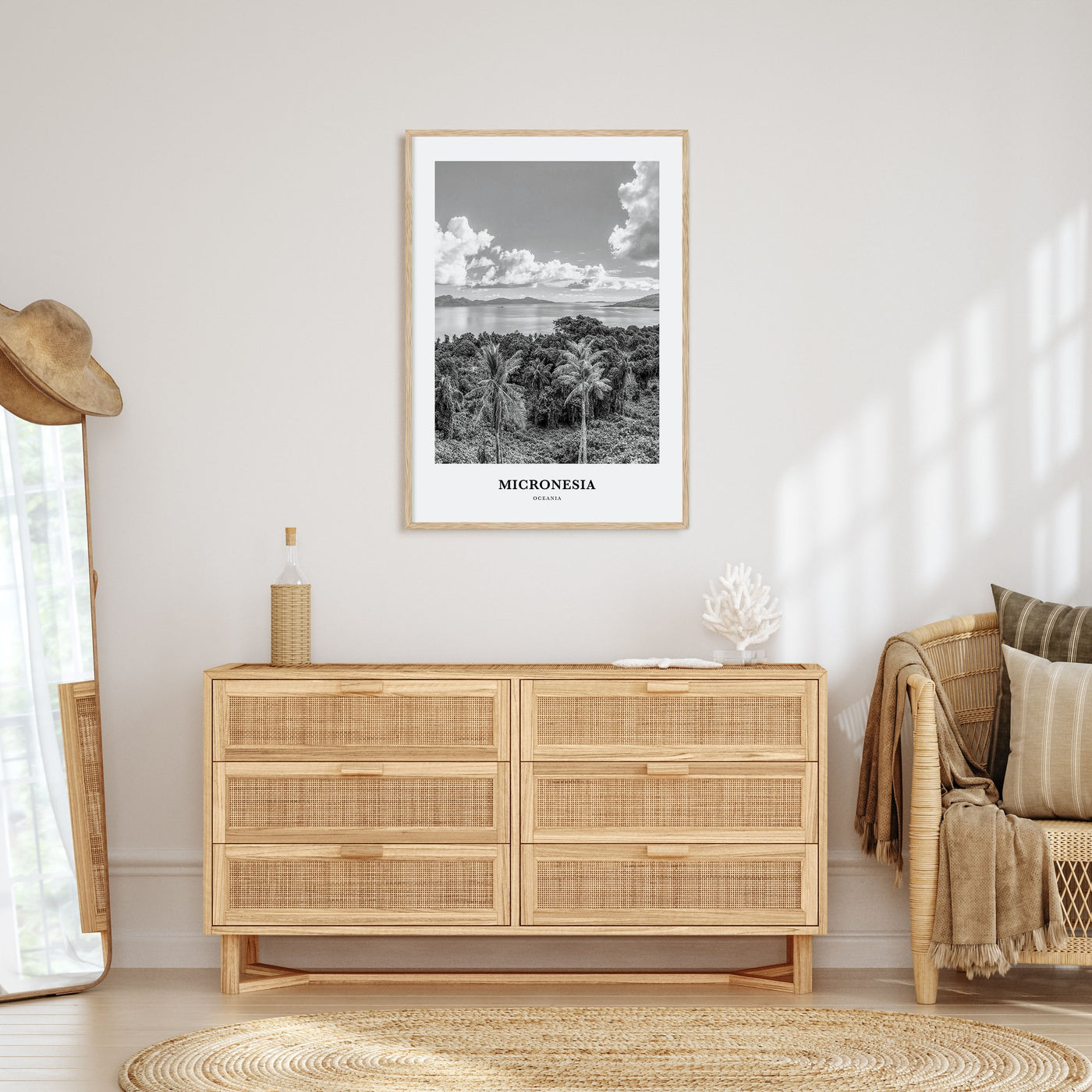 Micronesia Portrait B&W Poster