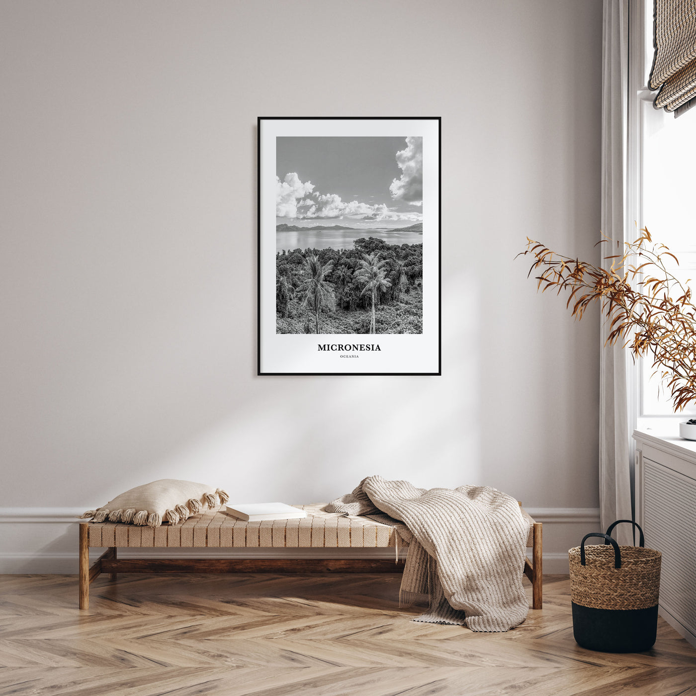 Micronesia Portrait B&W Poster