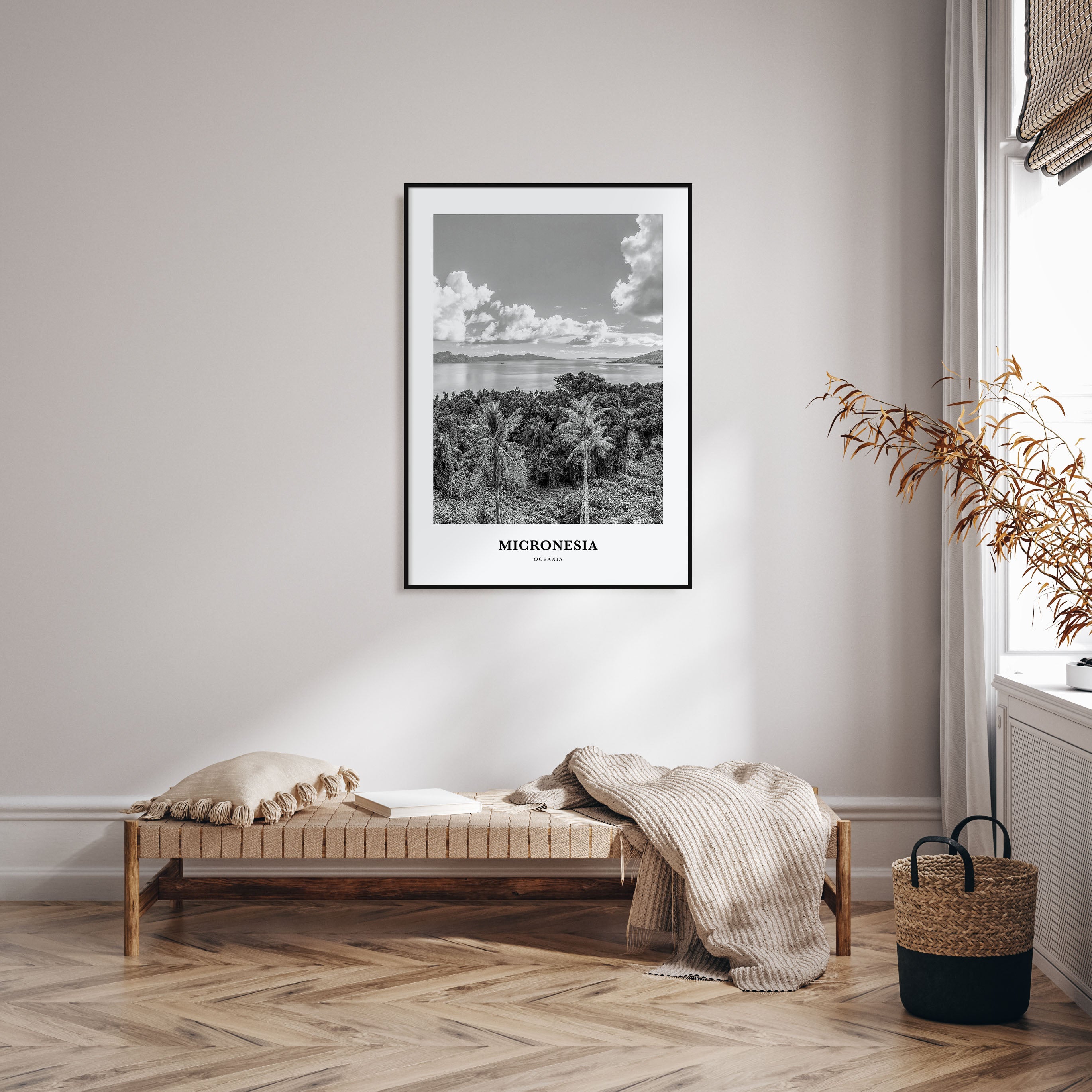 Micronesia Portrait B&W Poster
