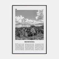 Micronesia Travel B&W Poster