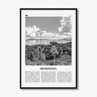 Micronesia Print Black and White, Micronesia Wall Art, Micronesia Poster, Micronesia Photo, Micronesi Decor, Romanum Island, Chuuk, Oceania