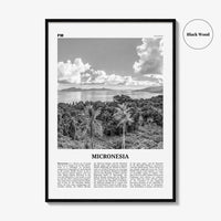 Micronesia Print Black and White, Micronesia Wall Art, Micronesia Poster, Micronesia Photo, Micronesi Decor, Romanum Island, Chuuk, Oceania