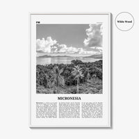 Micronesia Print Black and White, Micronesia Wall Art, Micronesia Poster, Micronesia Photo, Micronesi Decor, Romanum Island, Chuuk, Oceania