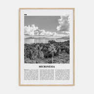Micronesia Travel B&W Poster
