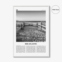 Mid Atlantic Print Black and White, Mid-Atlantic Wall Art, Mid-Atlantic Poster, Mid-Atlantic Photo, Mid-Atlantic Décor, United States