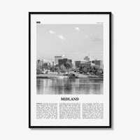 Midland Print Black and White, Midland Wall Art, Midland Poster, Midland Photo, Midland Wall Décor, Texas, USA