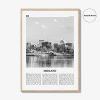 Midland Print Black and White, Midland Wall Art, Midland Poster, Midland Photo, Midland Wall Décor, Texas, USA