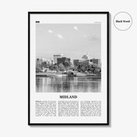 Midland Print Black and White, Midland Wall Art, Midland Poster, Midland Photo, Midland Wall Décor, Texas, USA