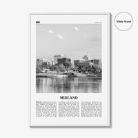 Midland Print Black and White, Midland Wall Art, Midland Poster, Midland Photo, Midland Wall Décor, Texas, USA