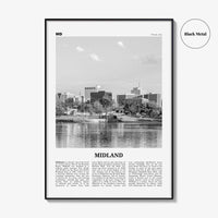 Midland Print Black and White, Midland Wall Art, Midland Poster, Midland Photo, Midland Wall Décor, Texas, USA