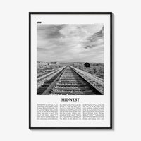 Midwest Print Black and White, Midwest Wall Art, Midwest Poster, Midwest Photo, Midwest Wall Décor, Midwest Map, United States