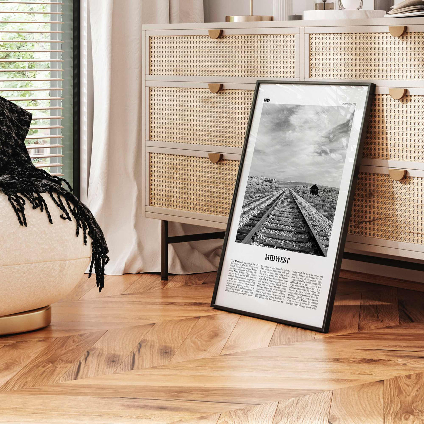 Midwest Print Black and White, Midwest Wall Art, Midwest Poster, Midwest Photo, Midwest Wall Décor, Midwest Map, United States