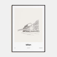 Milan Drawn Poster