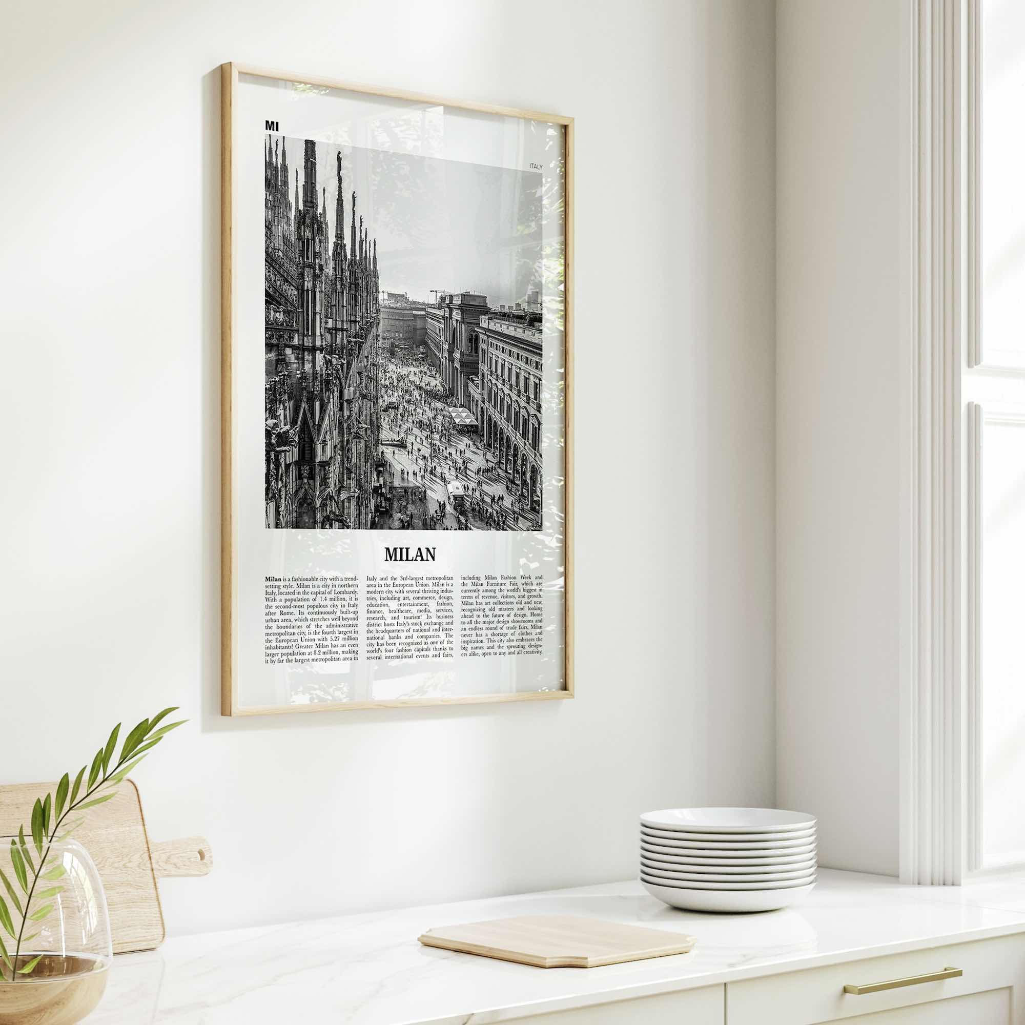 Milan Print Black and White No 1, Milan Wall Art, Milan Poster, Milan Photo, Milan Wall Decor, City Art Print, Italy, Milano, Italia