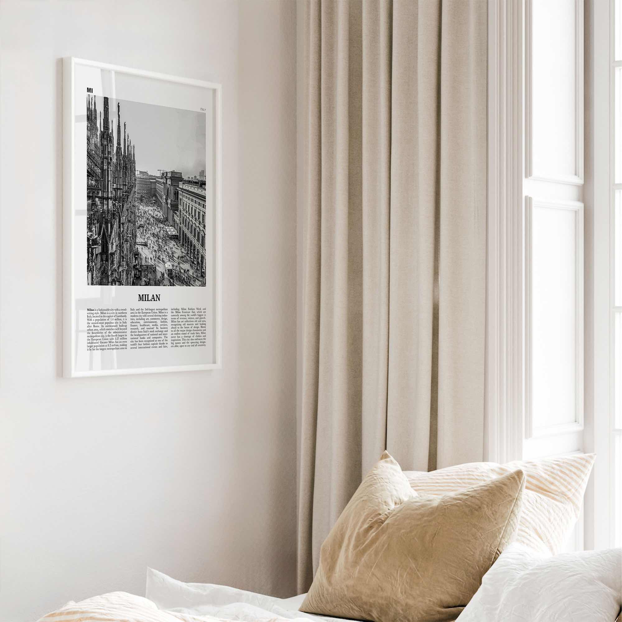 Milan Print Black and White No 1, Milan Wall Art, Milan Poster, Milan Photo, Milan Wall Decor, City Art Print, Italy, Milano, Italia