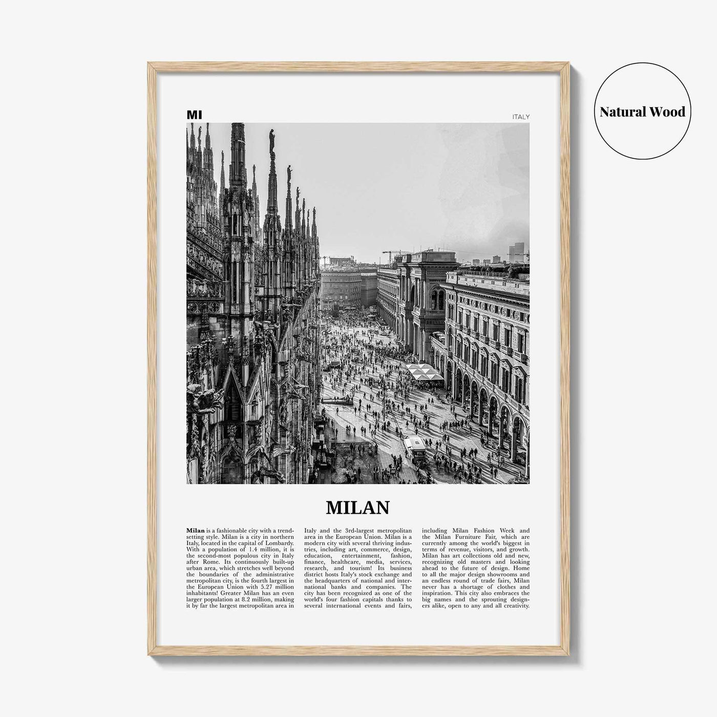 Milan Print Black and White No 1, Milan Wall Art, Milan Poster, Milan Photo, Milan Wall Decor, City Art Print, Italy, Milano, Italia