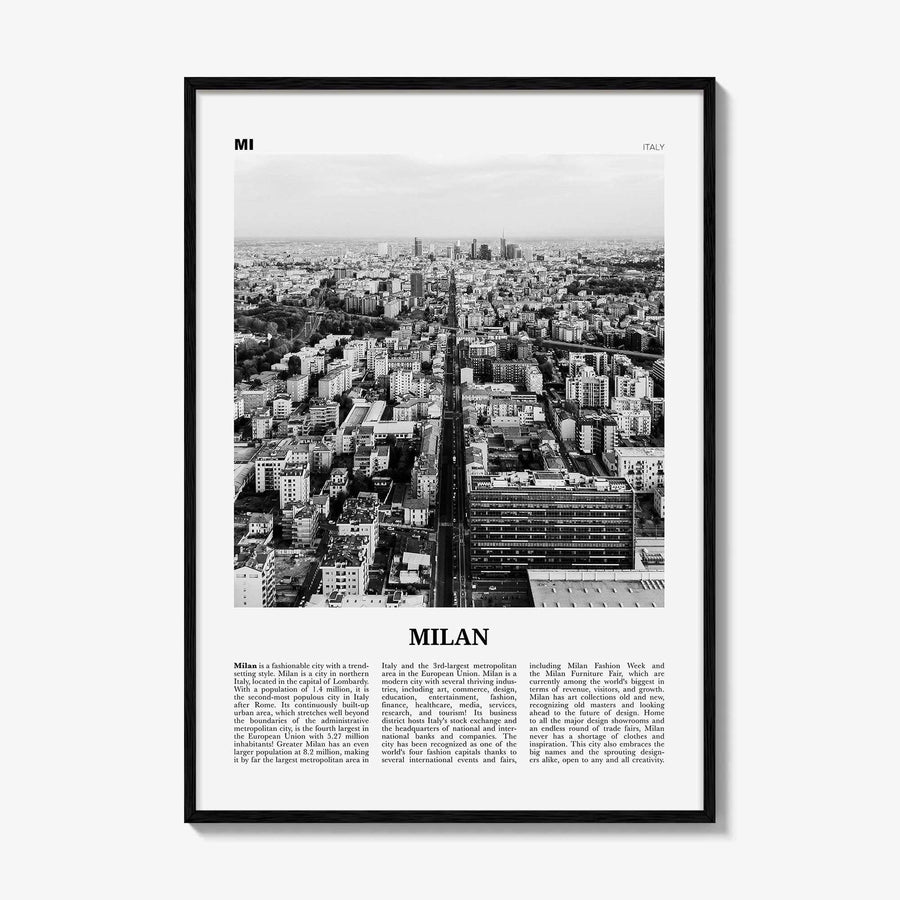 Milan Print Black and White No 2, Milan Wall Art, Milan Poster, Milan Photo, Milan Wall Decor, City Art Print, Italy, Milano, Italia