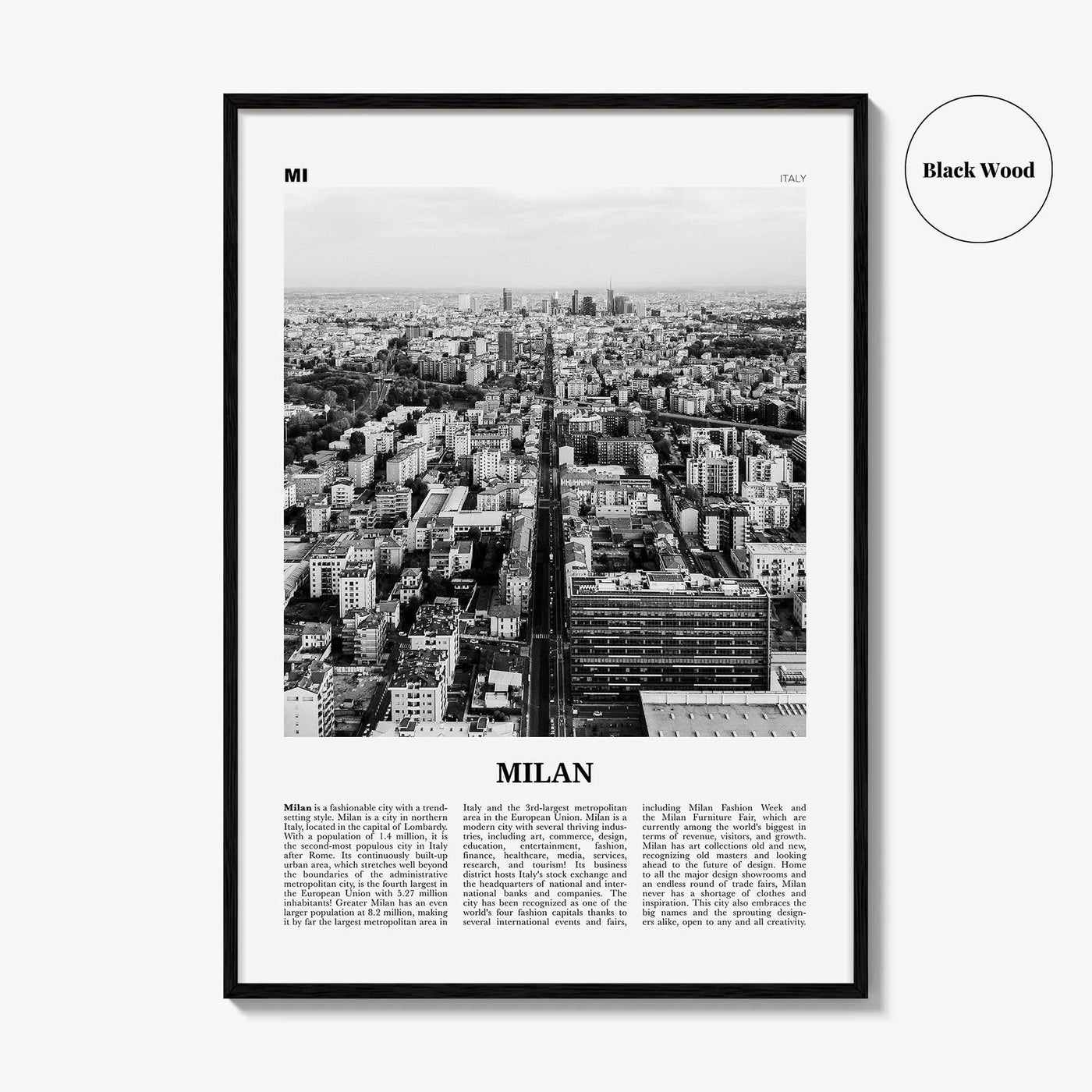 Milan Print Black and White No 2, Milan Wall Art, Milan Poster, Milan Photo, Milan Wall Decor, City Art Print, Italy, Milano, Italia