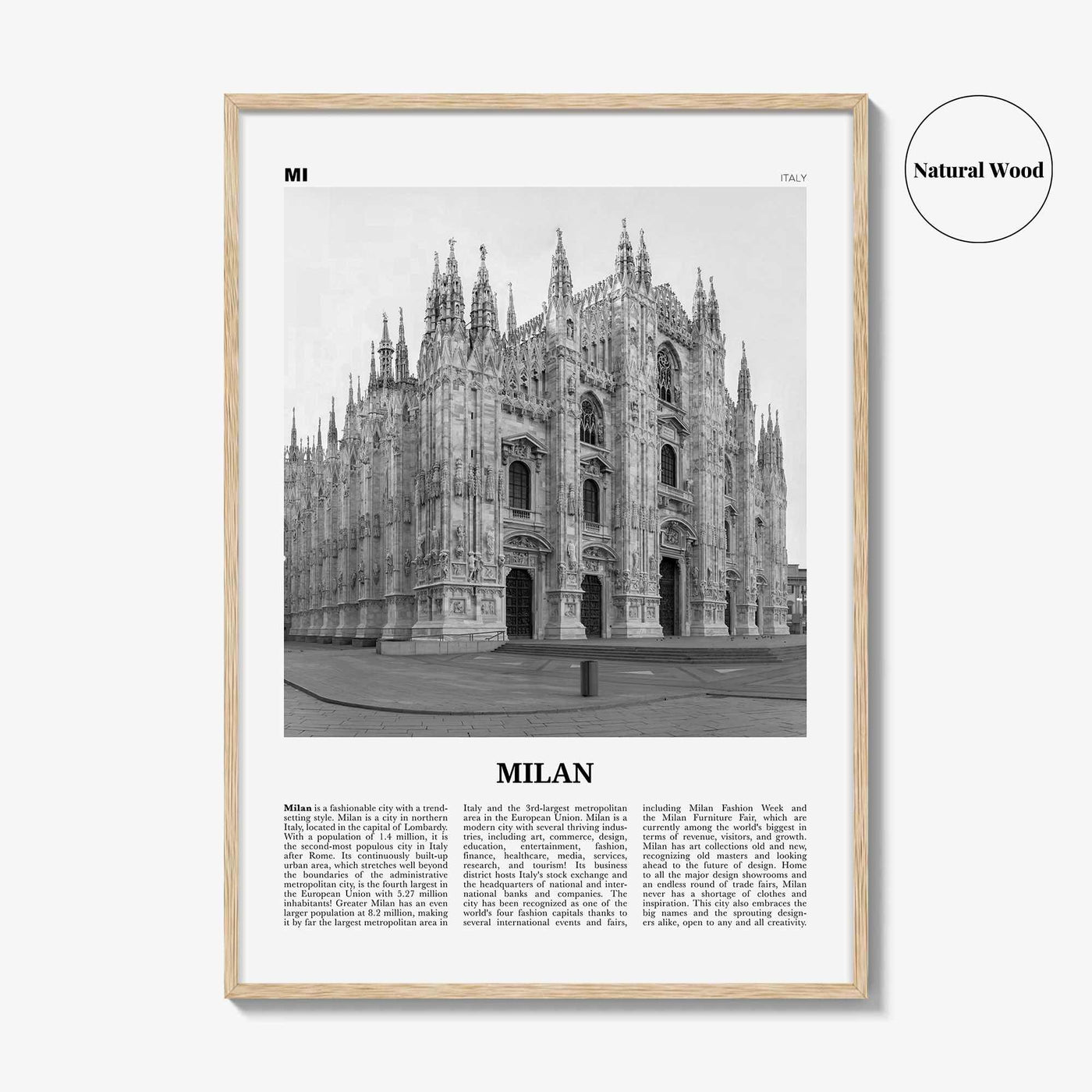 Milan Print Black and White No 3, Milan Wall Art, Milan Poster, Milan Photo, Milan Wall Décor, Milan Map, Italy