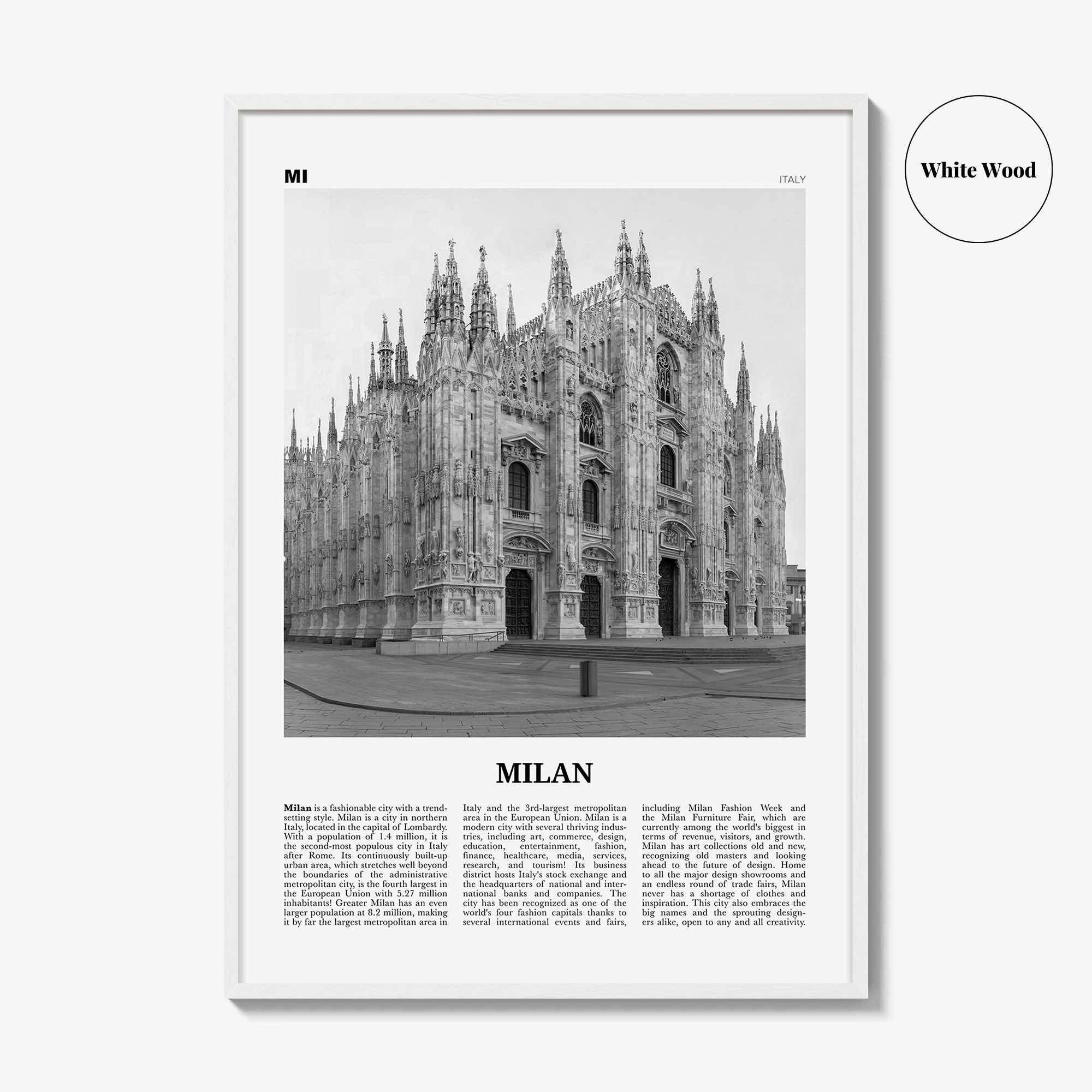 Milan Print Black and White No 3, Milan Wall Art, Milan Poster, Milan Photo, Milan Wall Décor, Milan Map, Italy