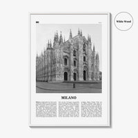 Milano Print Black and White, Milano Wall Art, Milano Poster, Milano Photo, Milano Wall Décor, Milano Map, Italy