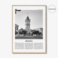 Mildura Print Black and White, Mildura Wall Art, Mildura Poster, Mildura Photo, Mildura Wall Décor, Mildura Map, Australia