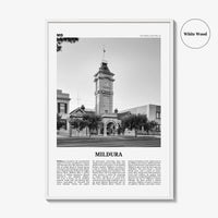 Mildura Print Black and White, Mildura Wall Art, Mildura Poster, Mildura Photo, Mildura Wall Décor, Mildura Map, Australia