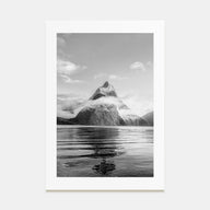 Milford Sound Photo B&W Poster