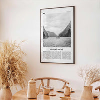 Milford Sound Print Black and White, Milford Sound Wall Art, Milford Sound Poster, Milford Sound Photo, Piopiotahi, Fiordland, New Zealand