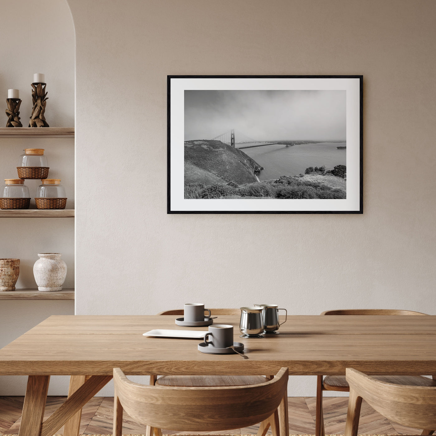 Mill Valley Landscape B&W Poster