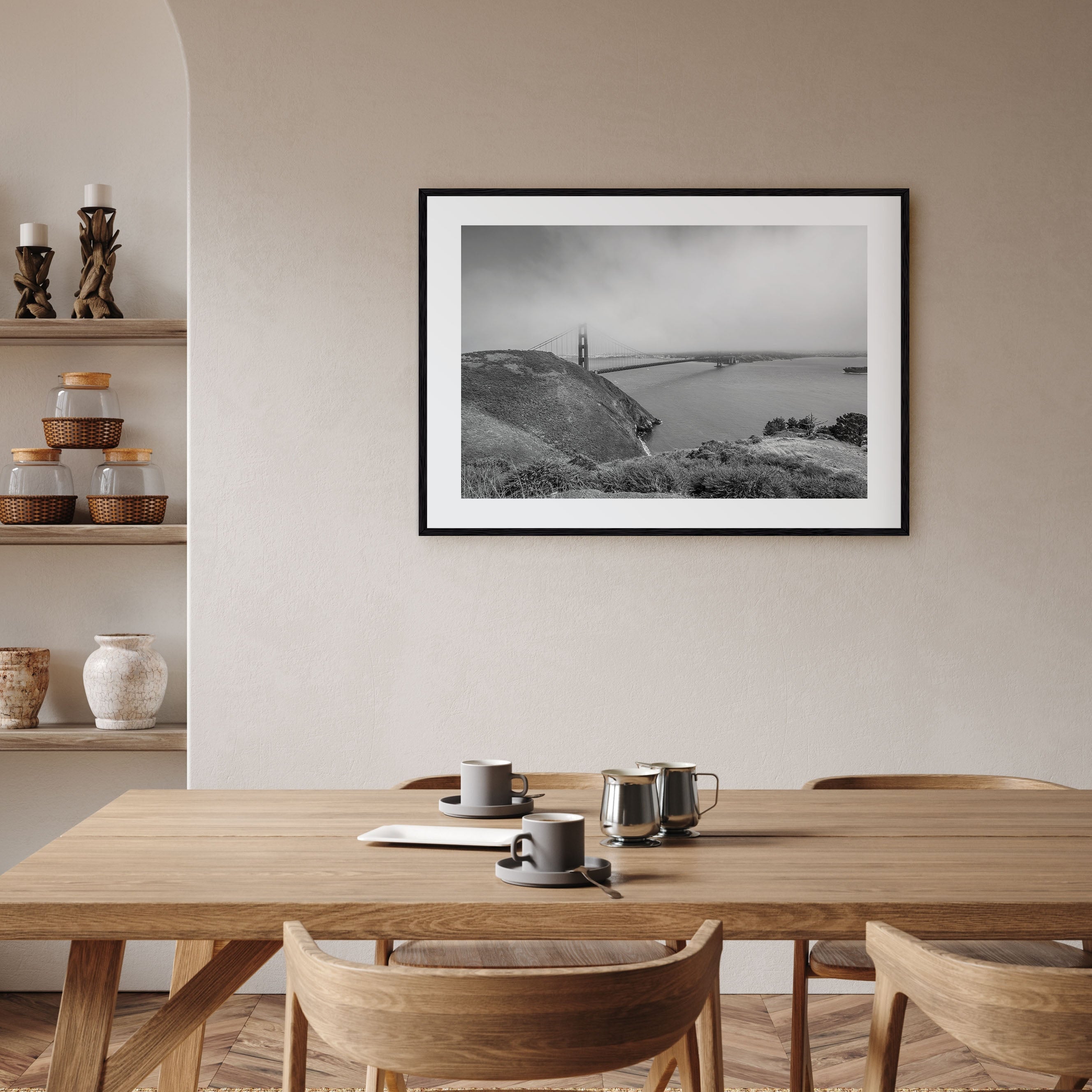 Mill Valley Landscape B&W Poster