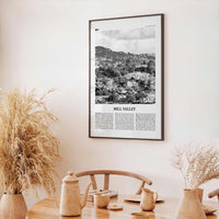 Mill Valley Print Black and White, Mill Valley Wall Art, Mill Valley Poster, Mill Valley Photo, Mill Valley Wall Décor, California, USA