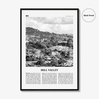 Mill Valley Print Black and White, Mill Valley Wall Art, Mill Valley Poster, Mill Valley Photo, Mill Valley Wall Décor, California, USA