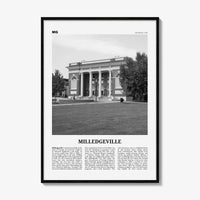 Milledgeville Print Black and White, Milledgeville Wall Art, Milledgeville Poster, Milledgeville Photo, Milledgeville Wall Décor