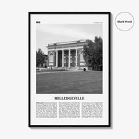 Milledgeville Print Black and White, Milledgeville Wall Art, Milledgeville Poster, Milledgeville Photo, Milledgeville Wall Décor