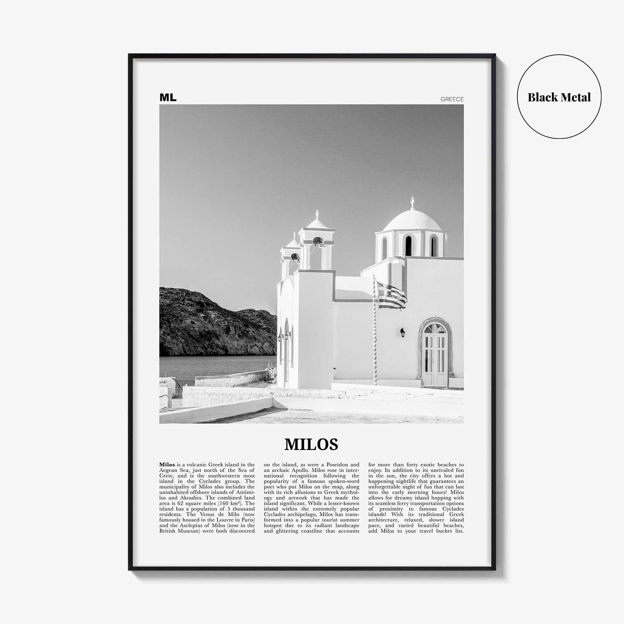 Milos Print Black and White, Milos Wall Art, Milos Poster, Milos Photo, Milos Wall Décor, Greece, Melos, Μήλος, Ελλάδα