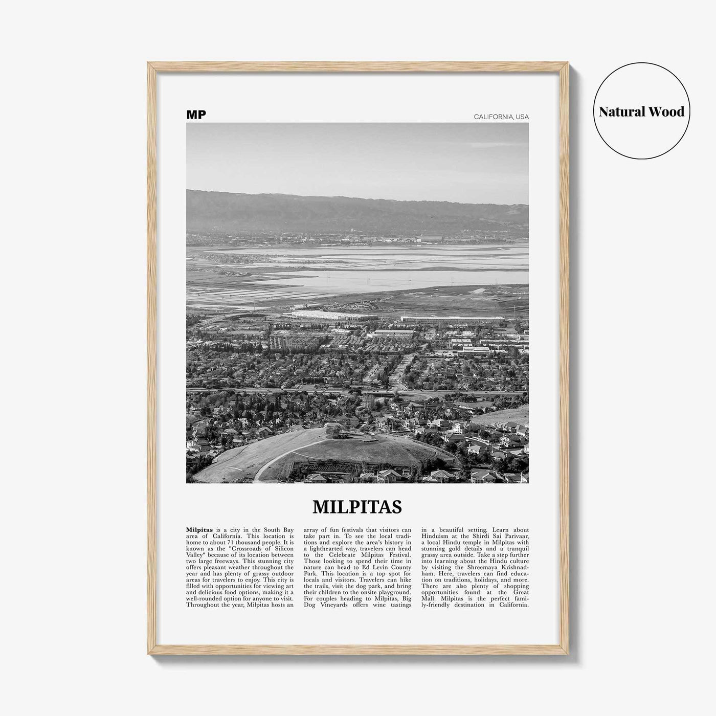Milpitas Print Black and White, Milpitas Wall Art, Milpitas Poster, Milpitas Photo, Milpitas Wall Décor, Milpitas Map, California, USA