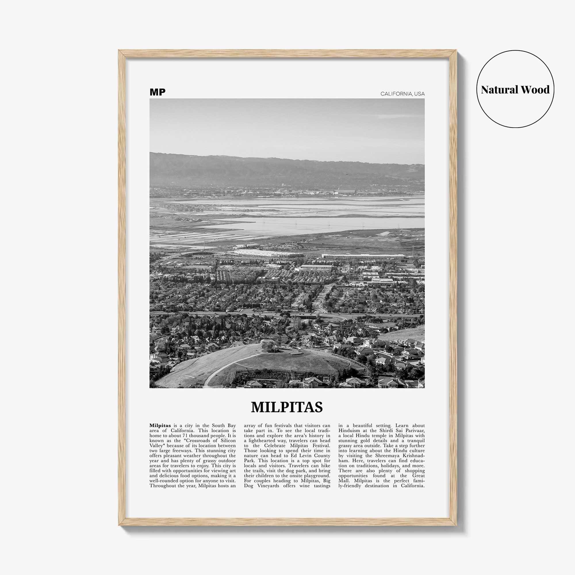 Milpitas Print Black and White, Milpitas Wall Art, Milpitas Poster, Milpitas Photo, Milpitas Wall Décor, Milpitas Map, California, USA