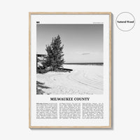 Milwaukee County Print Black and White, Milwaukee County Wall Art, Milwaukee Poster, Milwaukee Photo, Milwaukee Wall Décor, Milwaukee Map