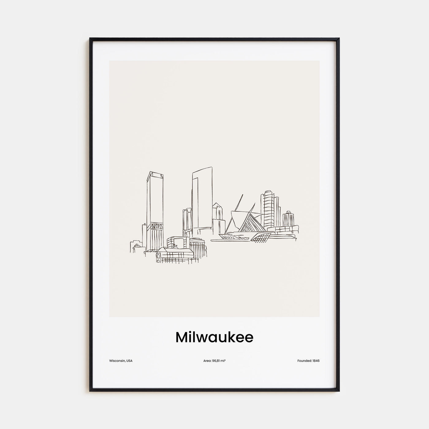 Milwaukee Drawn Poster