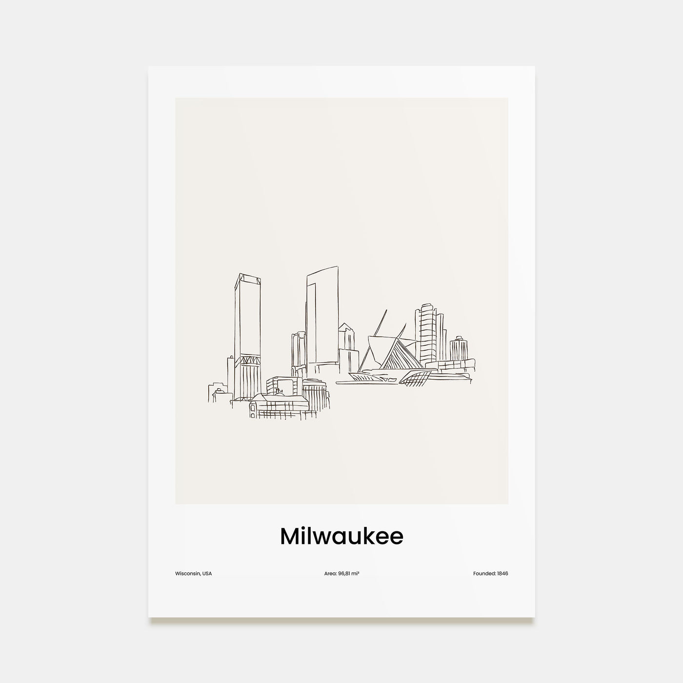 Milwaukee Drawn Poster