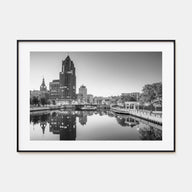 Milwaukee Landscape B&W Poster